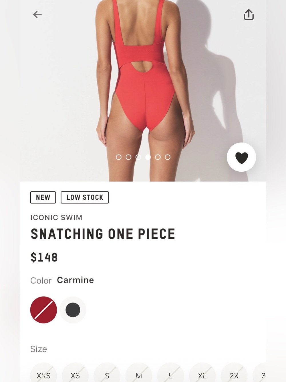 SKIMS Snatching One Piece - Carmine Red